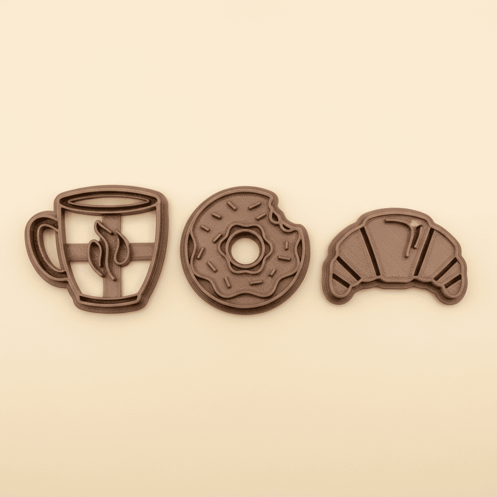 Coffee & Pastries Cookie Stamp & Cutter Set