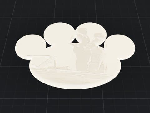 Paw outline, 3D preview