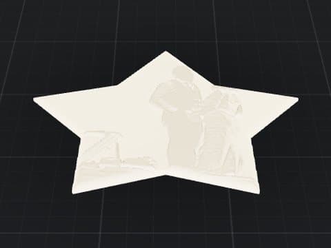 Star outline, 3D preview