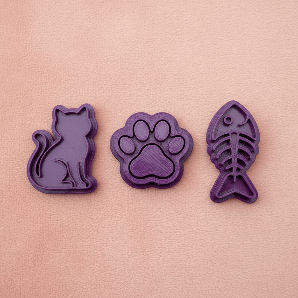 Cats Cookie Stamp & Cutter Set