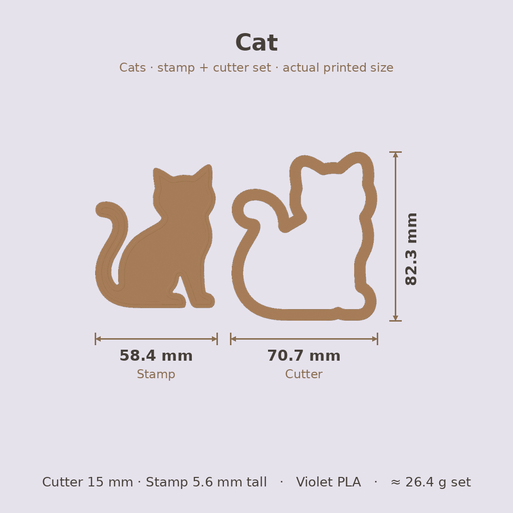 Cats Cookie Stamp & Cutter Set — view 5