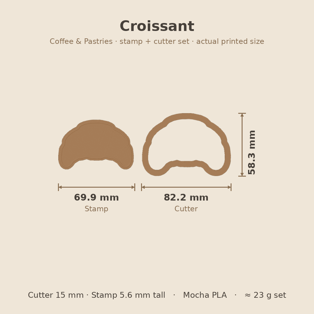 Coffee & Pastries Cookie Stamp & Cutter Set — view 5