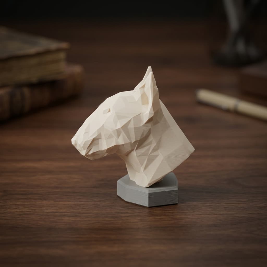 Bull Terrier Low-Poly Dog Figurine — view 2