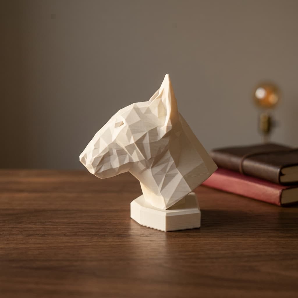 Bull Terrier Low-Poly Dog Figurine — view 2