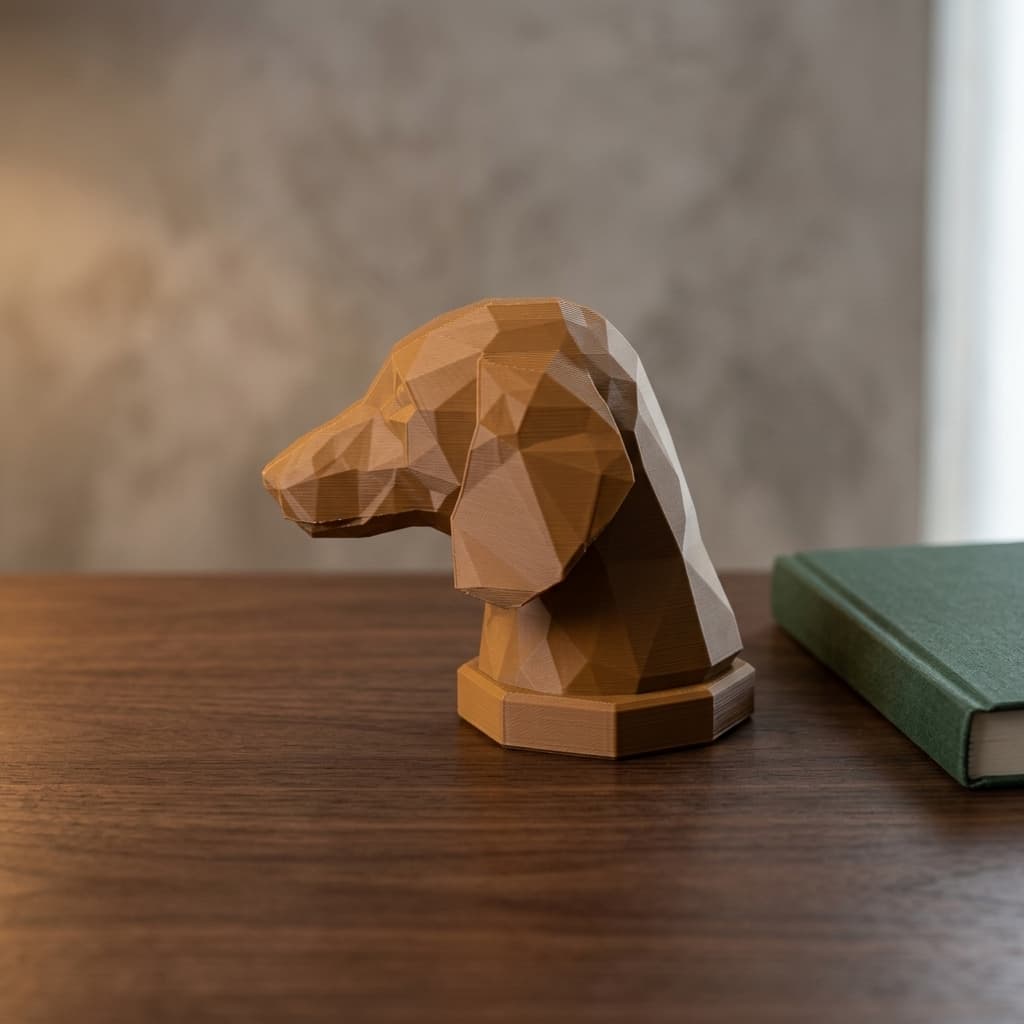 Dachshund Low-Poly Dog Figurine — view 2