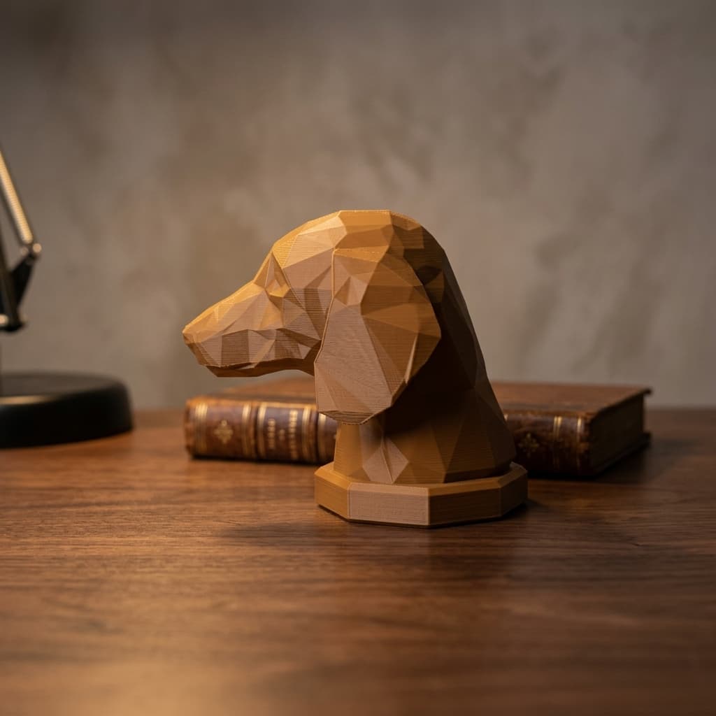 Dachshund Low-Poly Dog Figurine — view 2