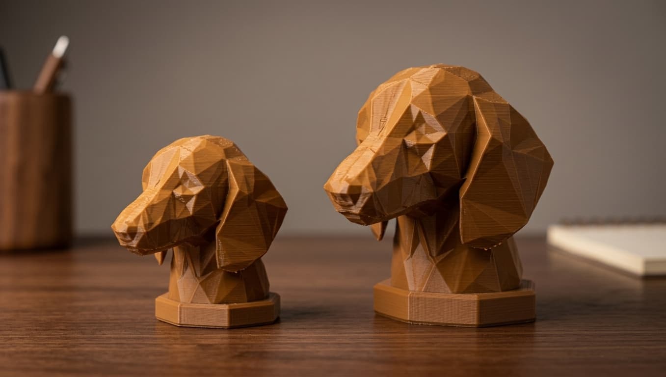 Dachshund Low-Poly Dog Figurine — view 3