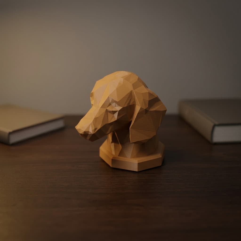 Dachshund Low-Poly Dog Figurine