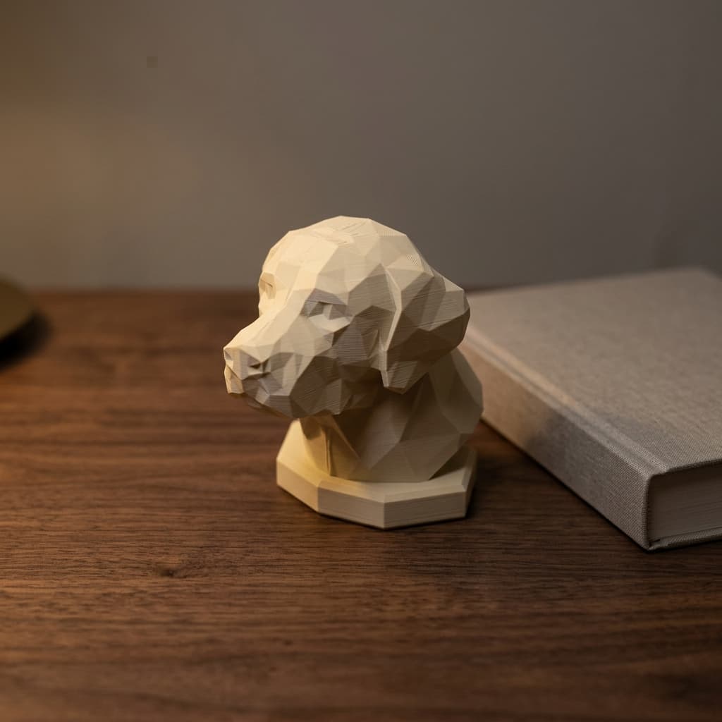 Labrador Low-Poly Dog Figurine