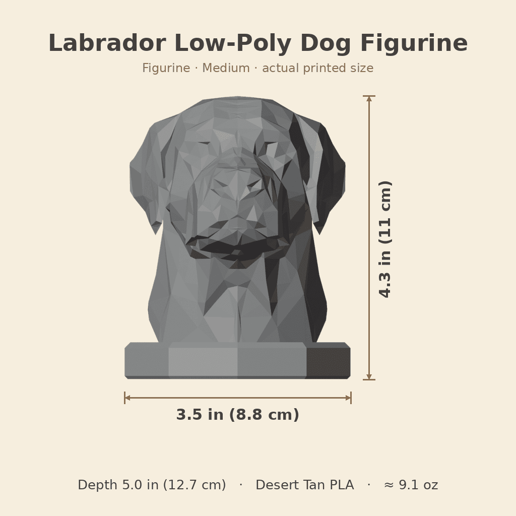 Labrador Low-Poly Dog Figurine — view 4