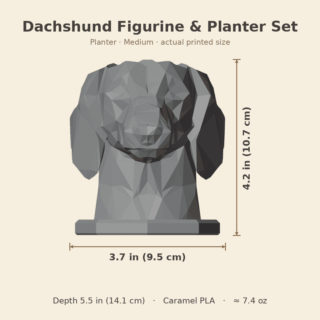 Dachshund Figurine & Planter Set — view 5