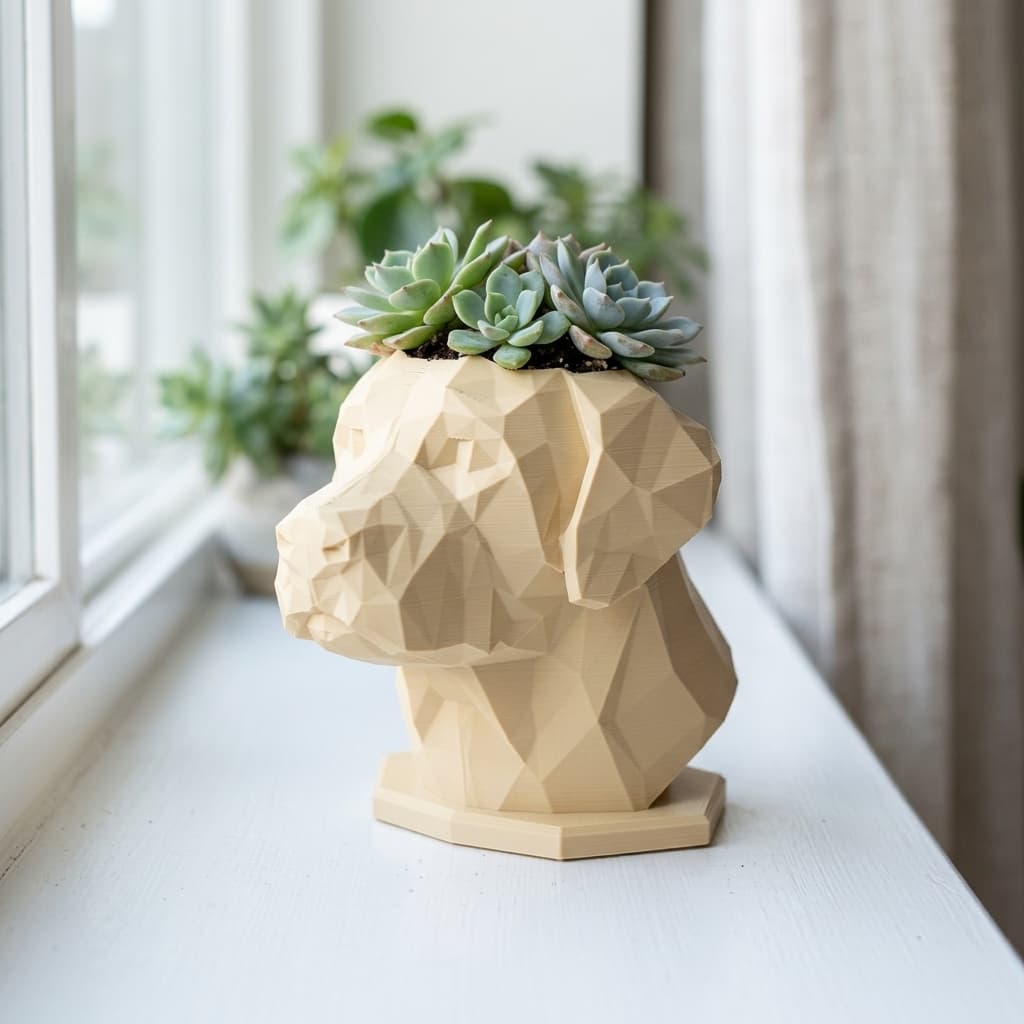 Labrador Figurine & Planter Set — view 3