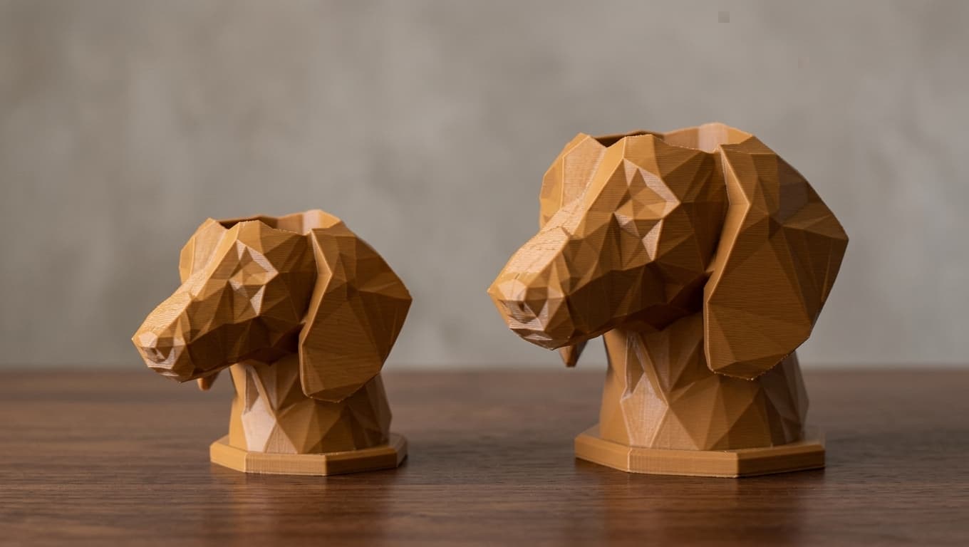 Dachshund Low-Poly Dog Planter — view 3
