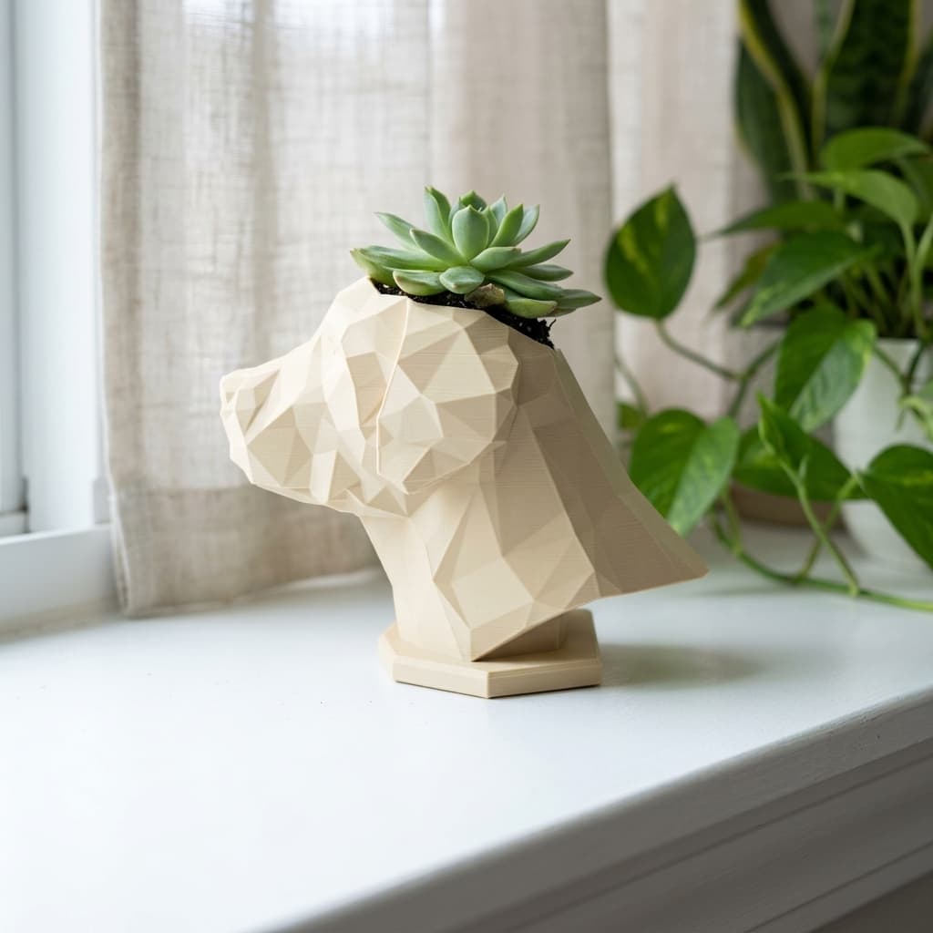 Labrador Low-Poly Dog Planter — view 2